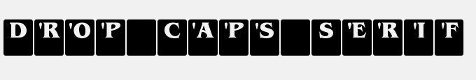 Drop Caps Serif